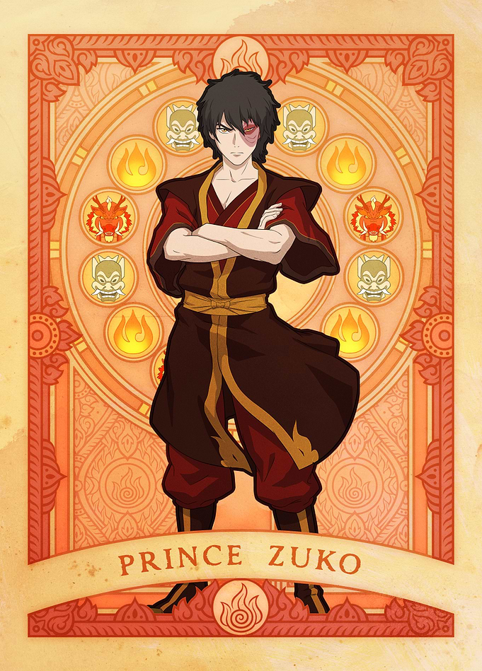 Prince Zuko in Art Nouveau Style