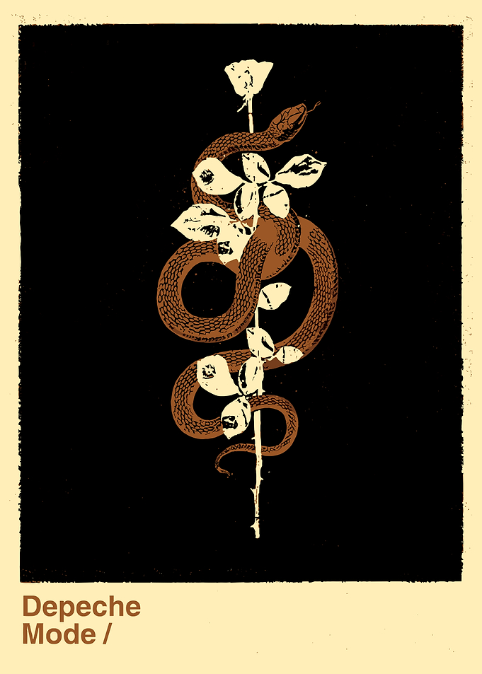 Depeche Mode Snake and Flower Art