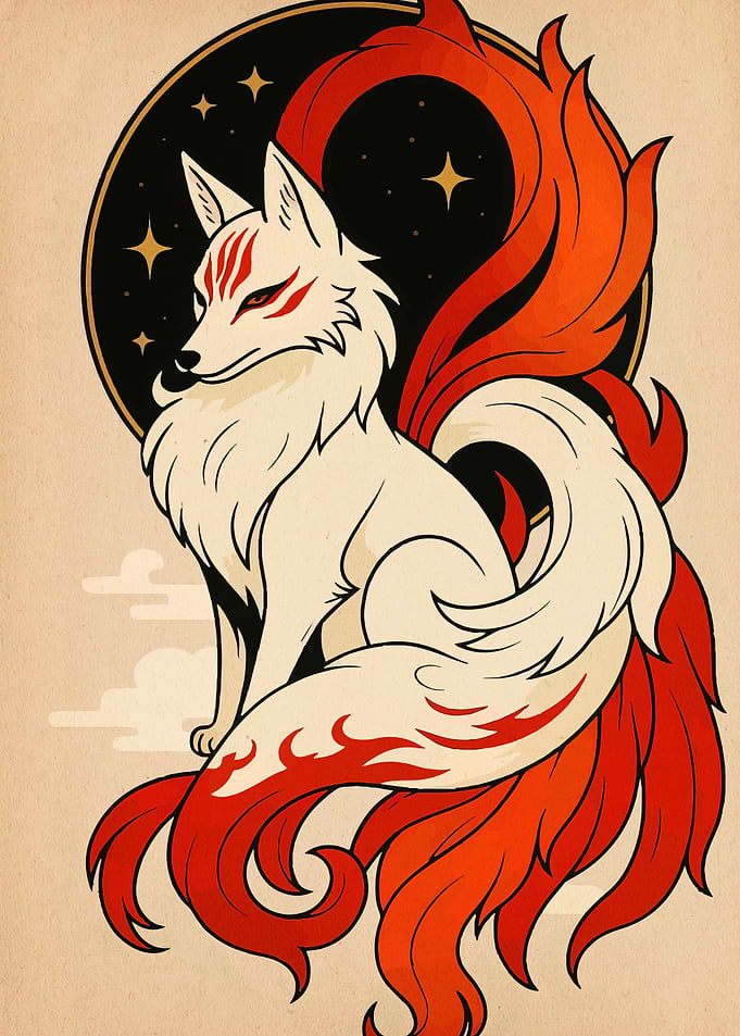 Nine-tailed Fox Illustration