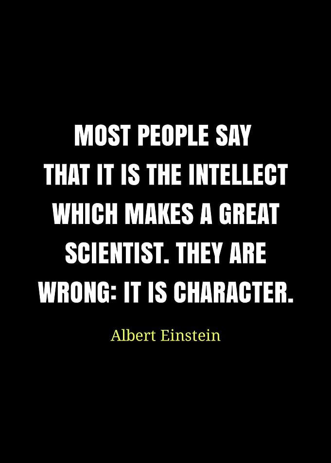 Einstein Quote: Character vs. Intellect