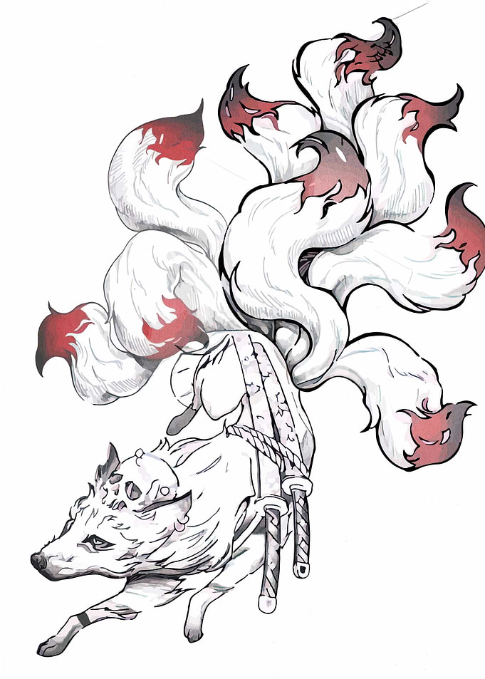 Nine-tailed Fox Illustration