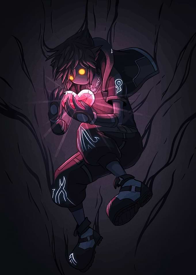 Kingdom Hearts Sora Holding Heart