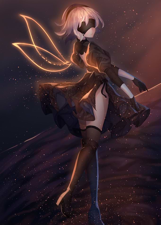 2B from Nier Automata fanart
