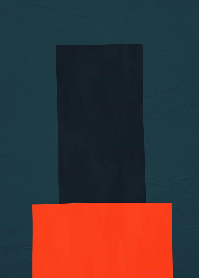 Abstract Color Block Painting