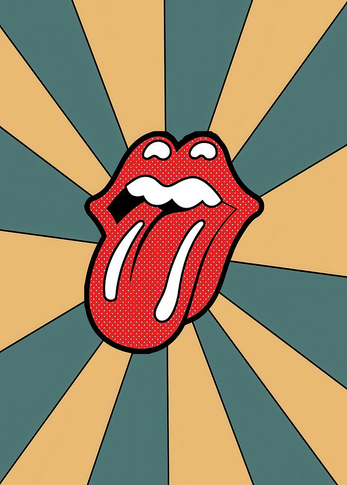 Rolling Stones Tongue Logo Pop Art