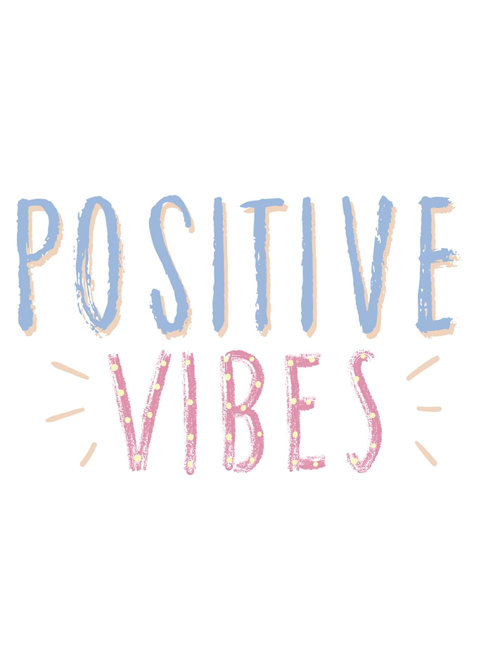 Mindset Inspirational Positive Vibes Text Art