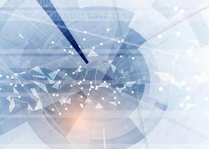 Abstract Technology Background with Geometric Shapes