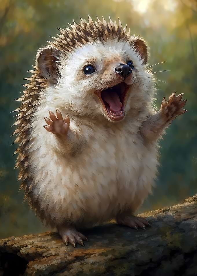 Surprise! - Excited Hedgehog