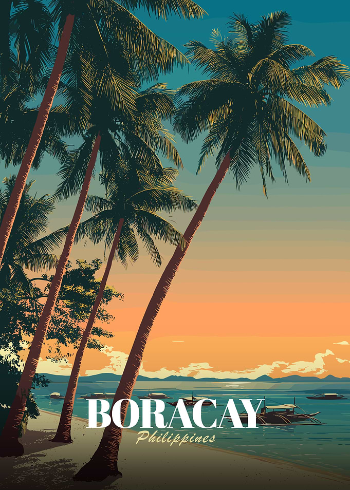 Boracay Philippines Travel Poster
