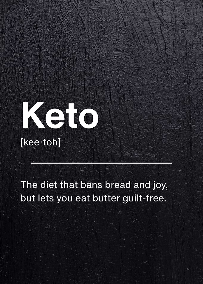 Keto Diet humorous Definition Art