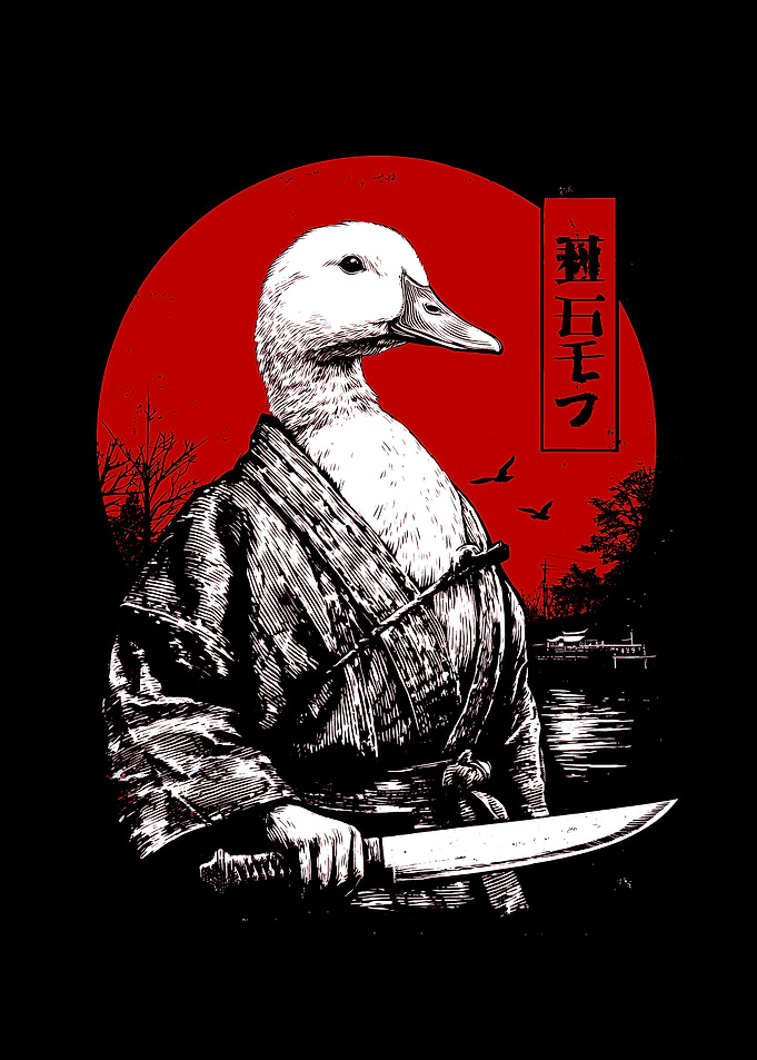 Duck Samurai with Katana