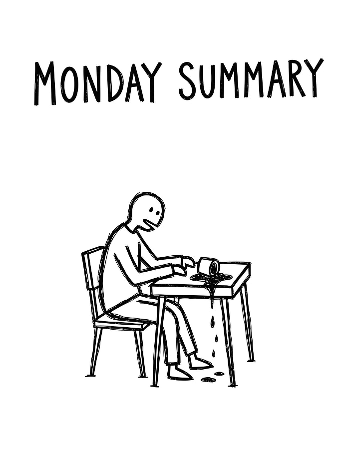 Monday Summary: Coffee Spill