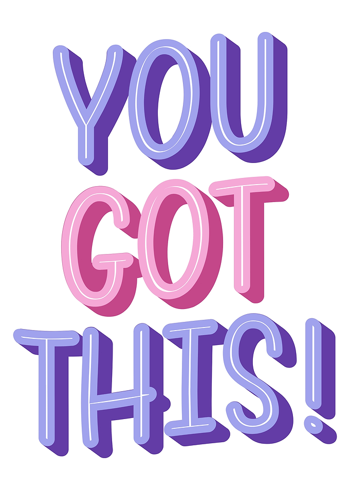 Mindset Inspirational You Got This! Motivational Text Art