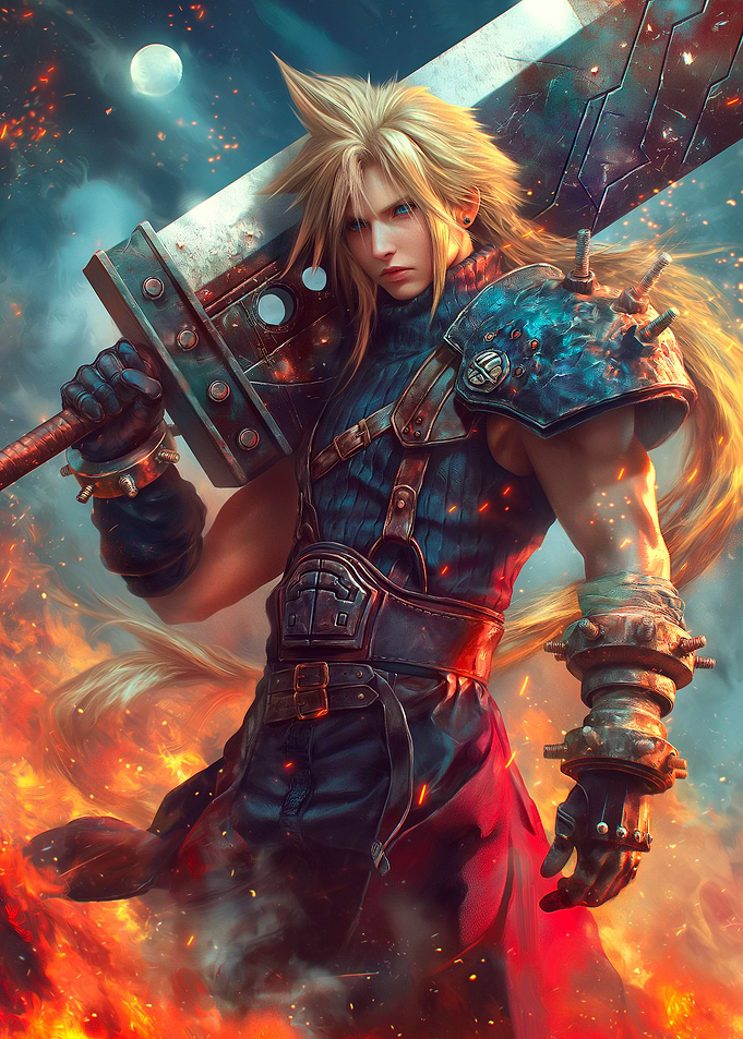 Cloud Strife with Buster Sword