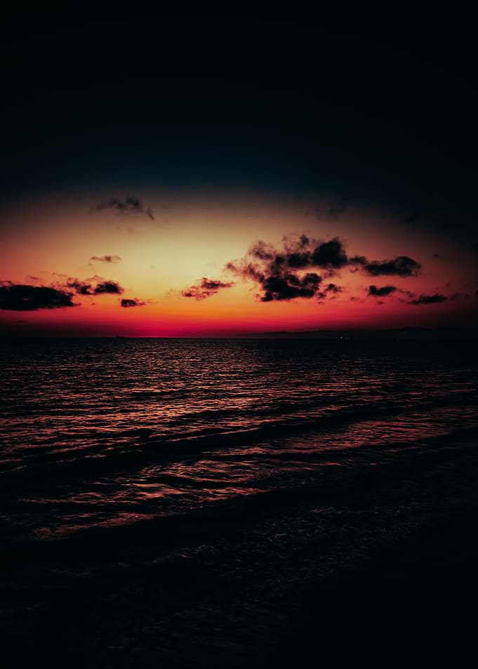 Dramatic Pacific Ocean Sunset