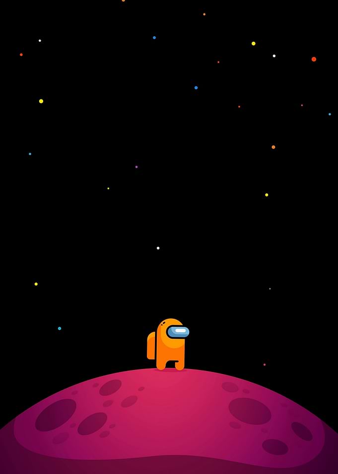 Among Us Character on Planet