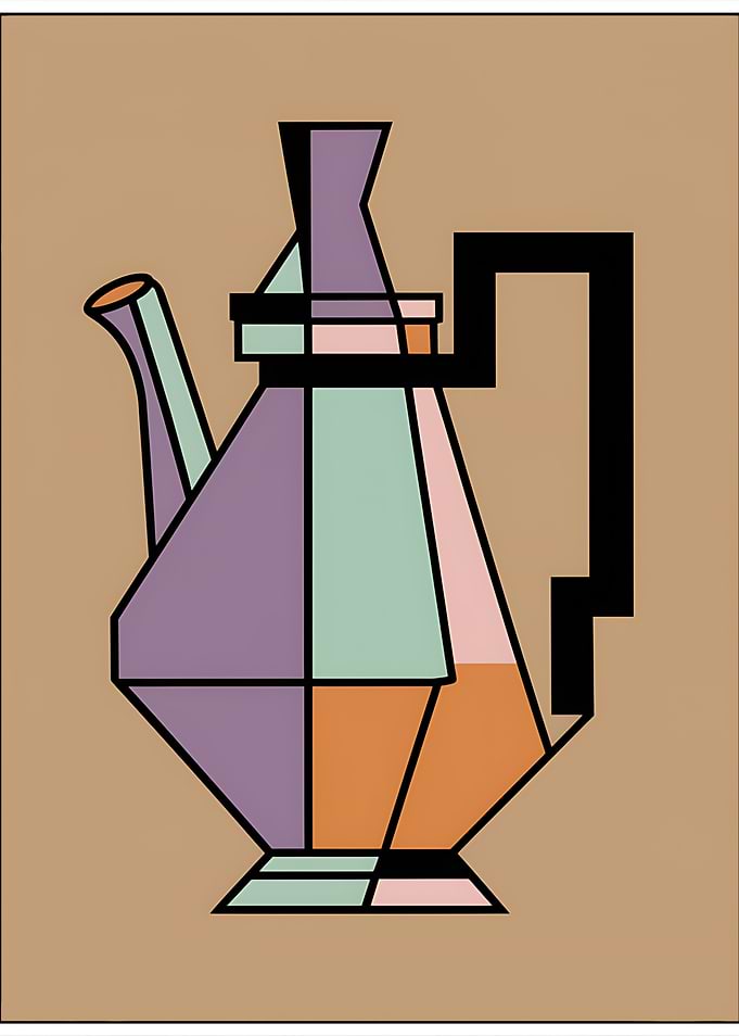 Abstract Teapot Illustration