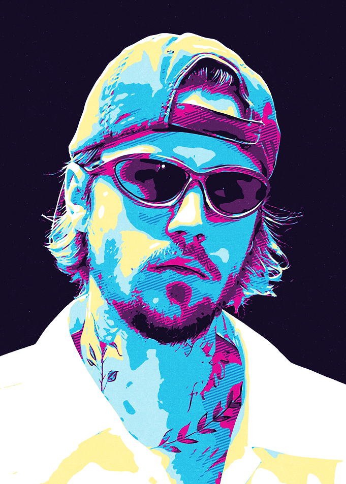 Pop Art Portrait of justin bieber
