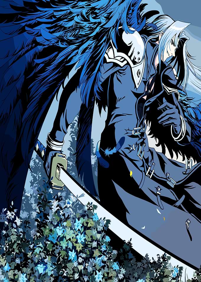 Sephiroth with Wing and Sword