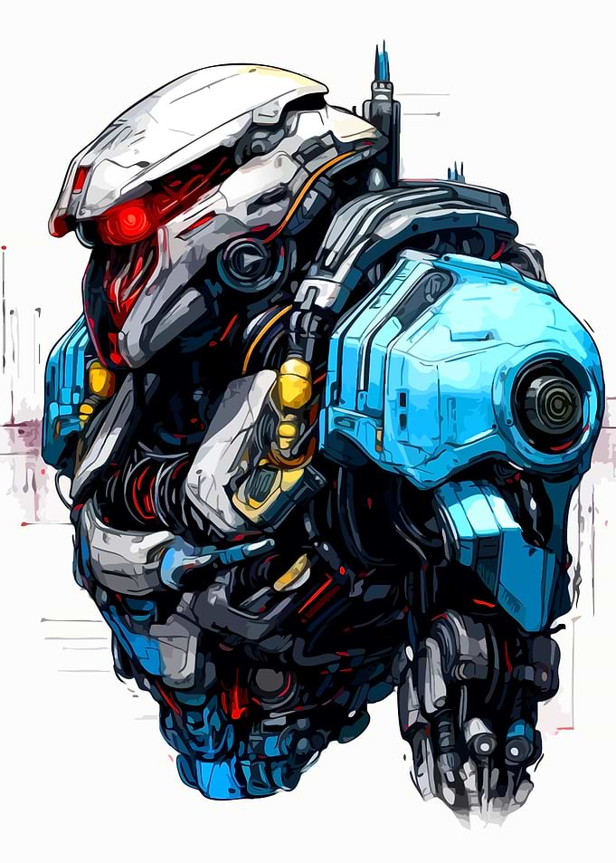 Detailed Robot Illustration