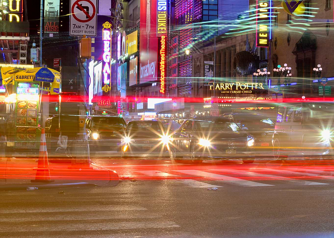 Light Trails in Times Square