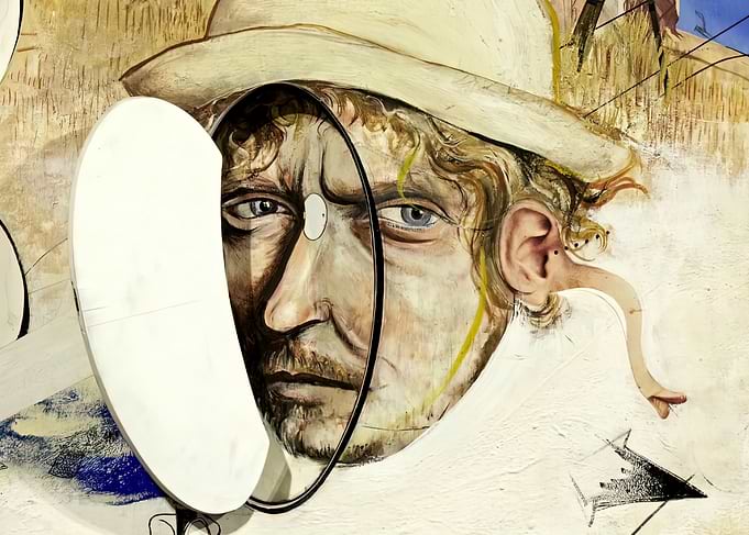Abstract Portrait with Hat and Device