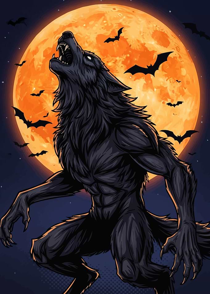 Werewolf Howling Moon