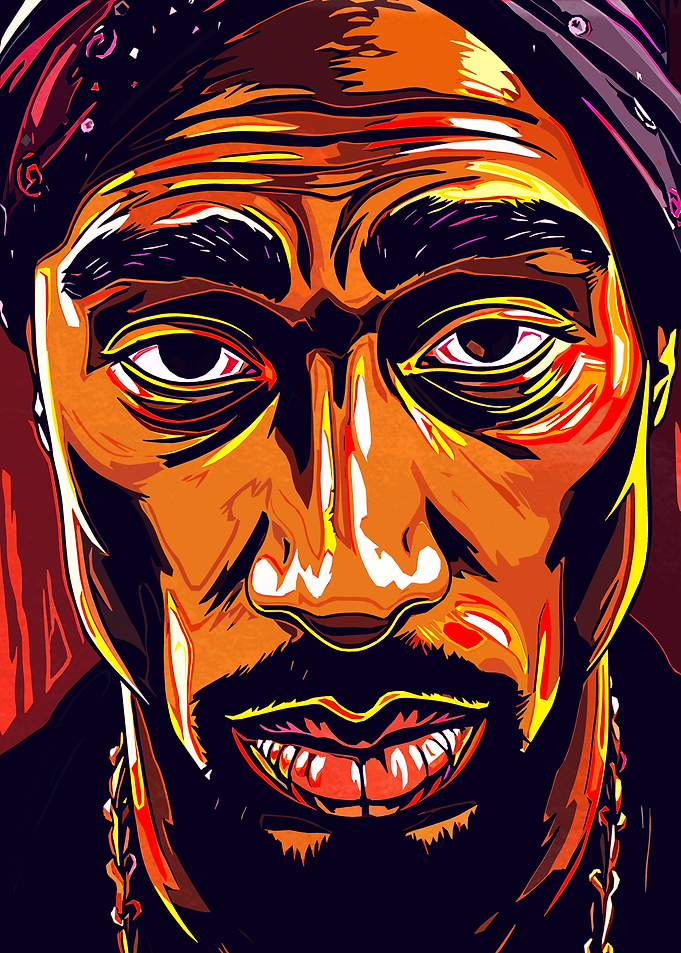 Tupac Shakur Portrait Art