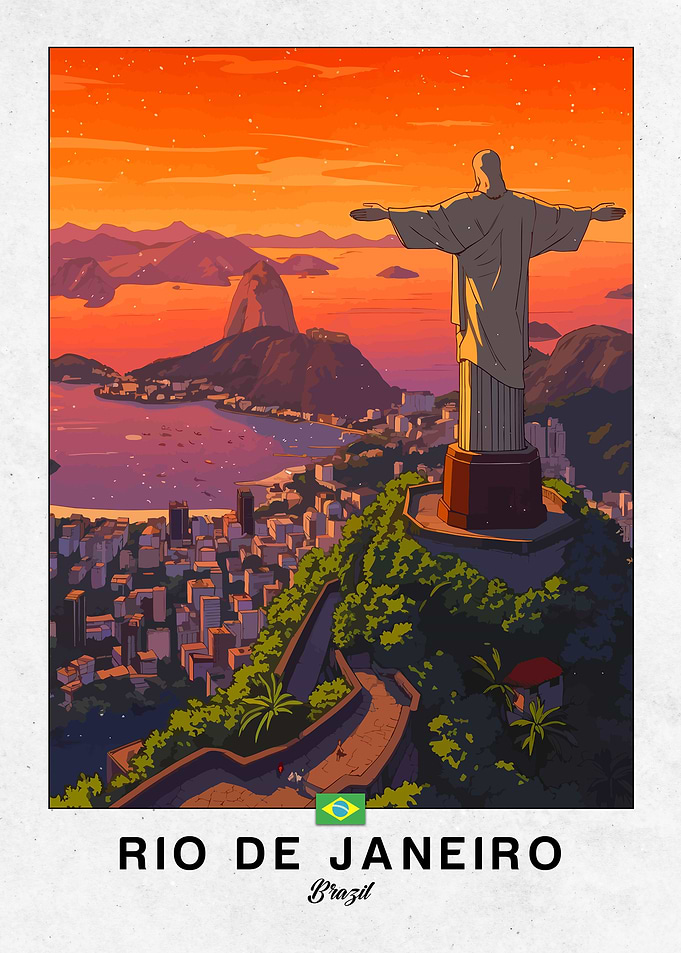 Rio de Janeiro Brazil Art Poster