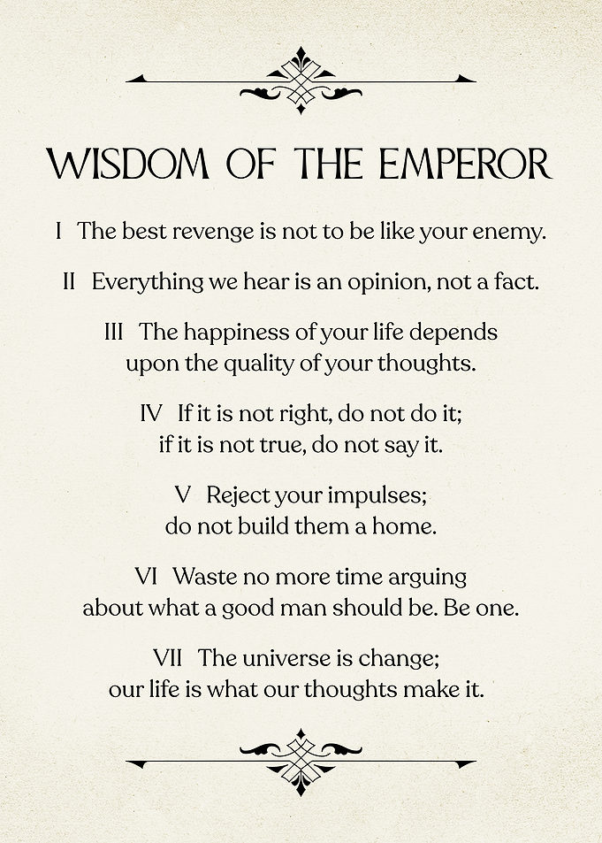 Wisdom of the Emperor Marcus Aurelius