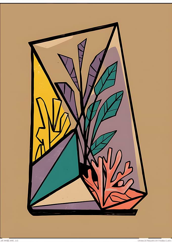 Abstract Plants in Geometric Terrarium