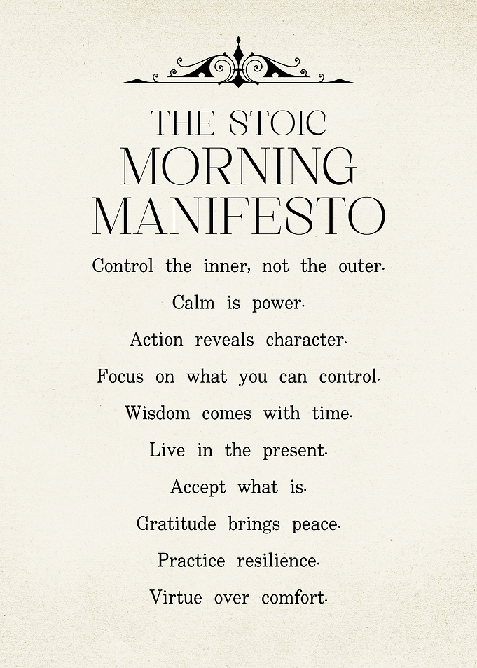 The Stoic Morning Manifesto