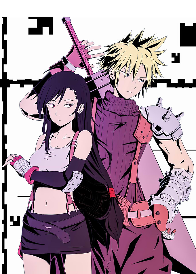 Cloud and Tifa from Final Fantasy