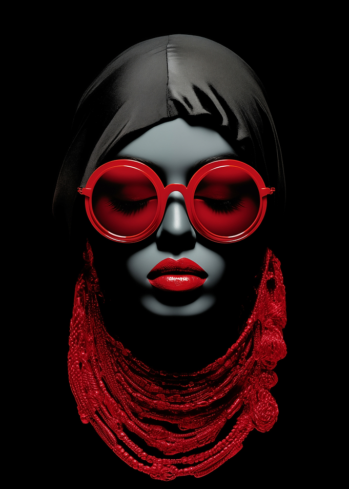 Black and red Portrait