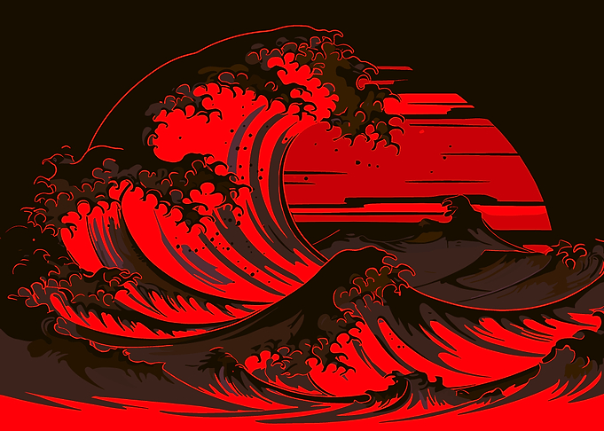 Red Wave Illustration