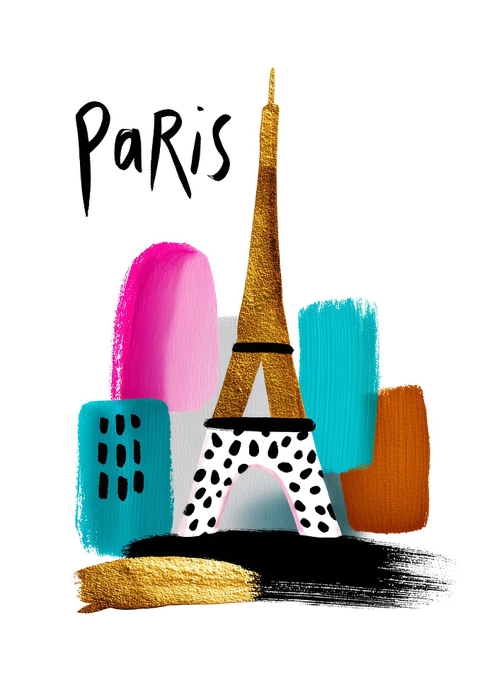 Paris Eiffel Tower Abstract Art