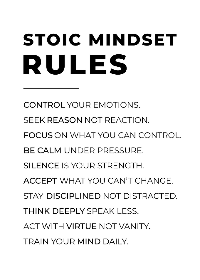 Stoic Mindset Rules