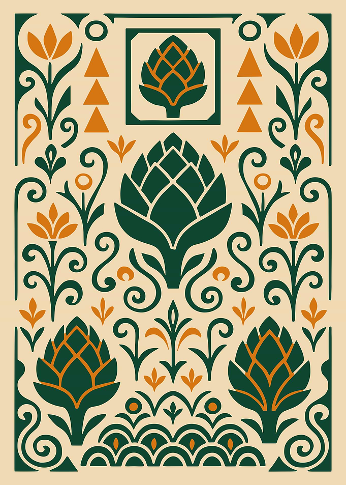 Floral Artichoke Pattern