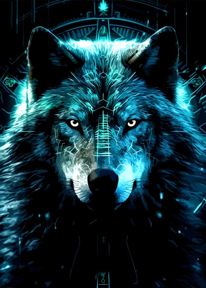 Mystical Wolf Portrait