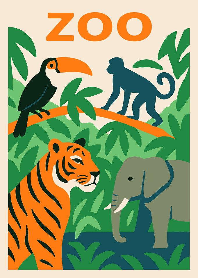 Zoo Animals Illustration