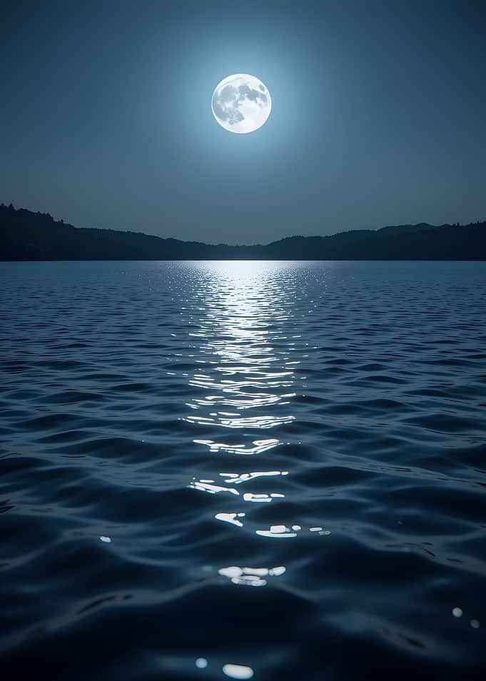 Moonlit Lake Serenity