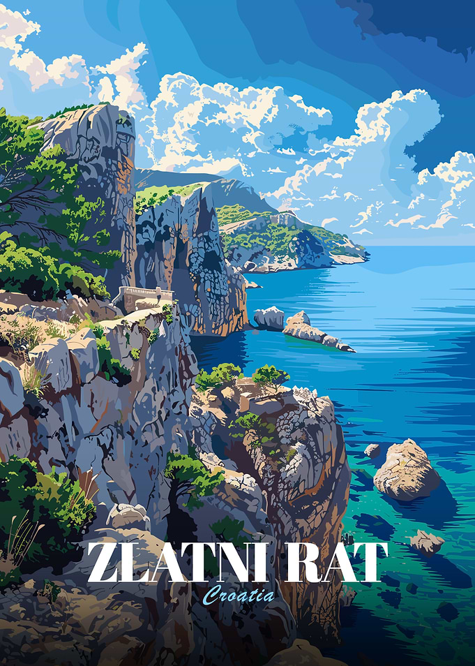 Zlatni Rat Croatia Coastal View