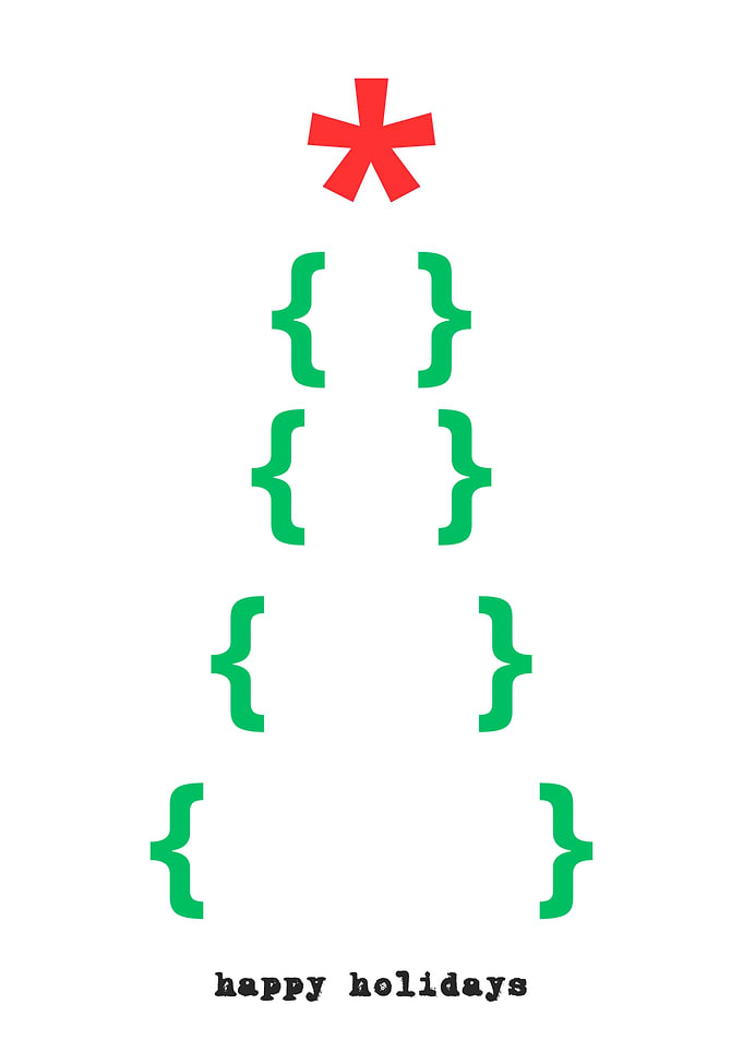 Minimalist Holiday Tree with Brackets