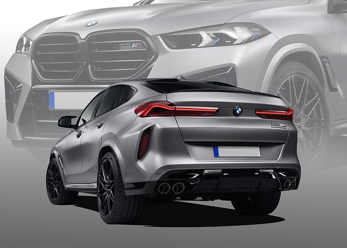 Silver BMW X6 M Competition