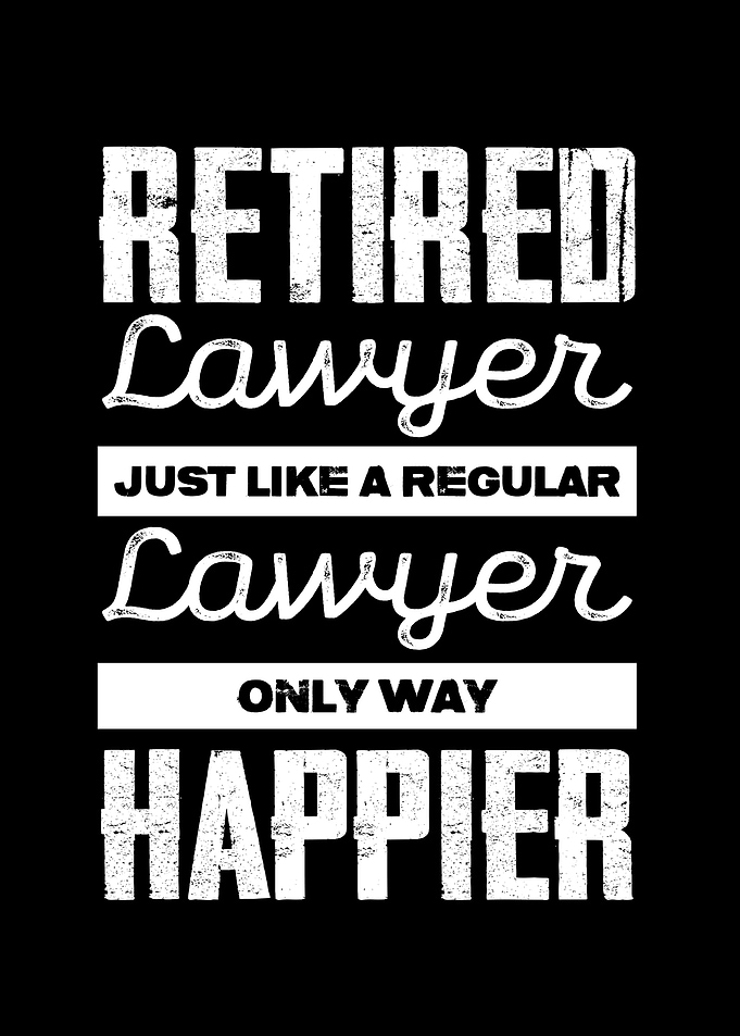 Retired Lawyer Text Art