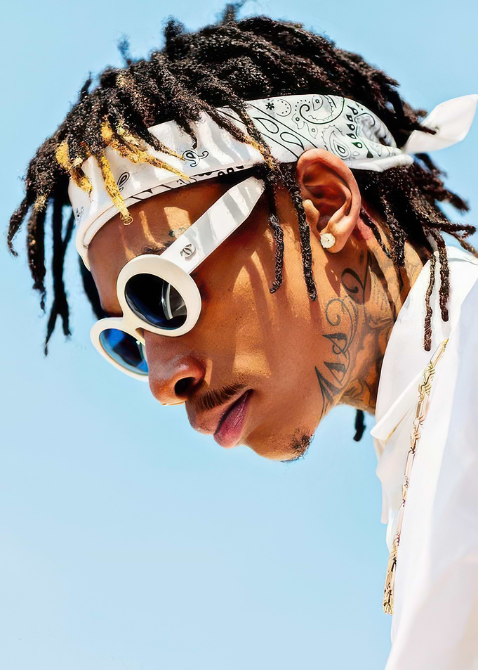 Wiz Khalifa portrait with blue sky