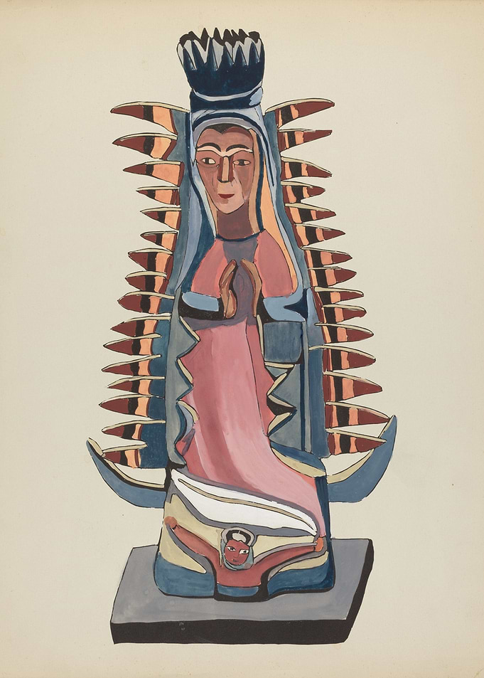 Stylized Virgin Mary Painting