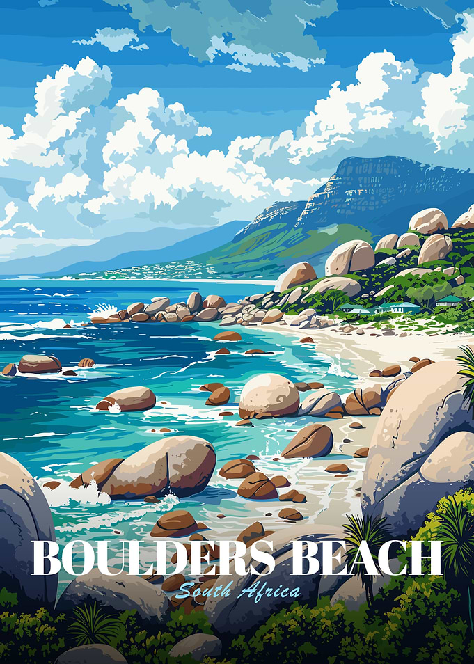 Boulders Beach South Africa Art
