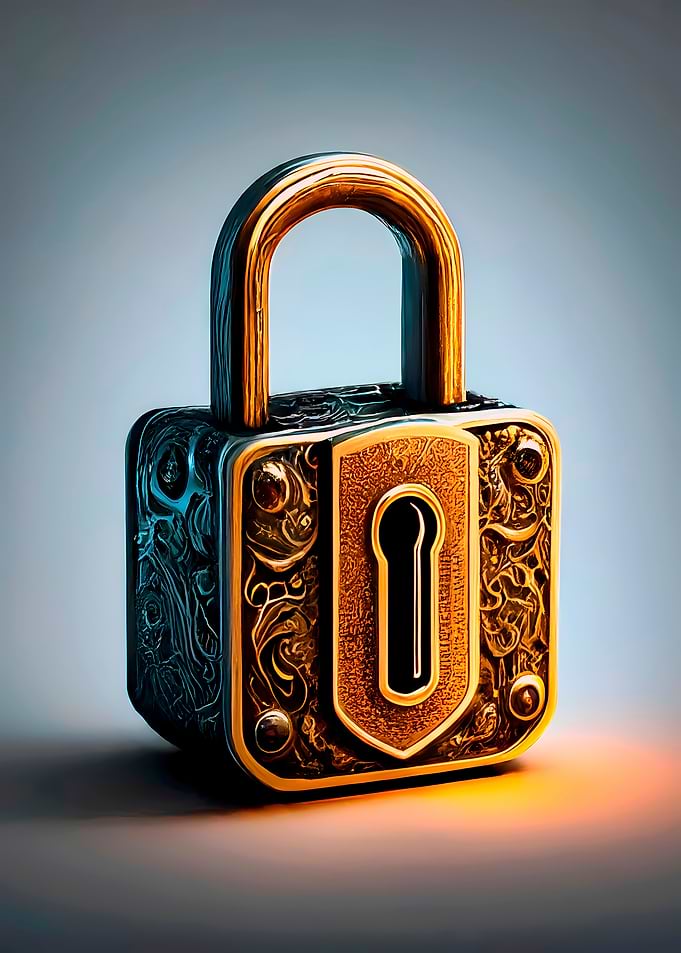 Ornate Golden Padlock