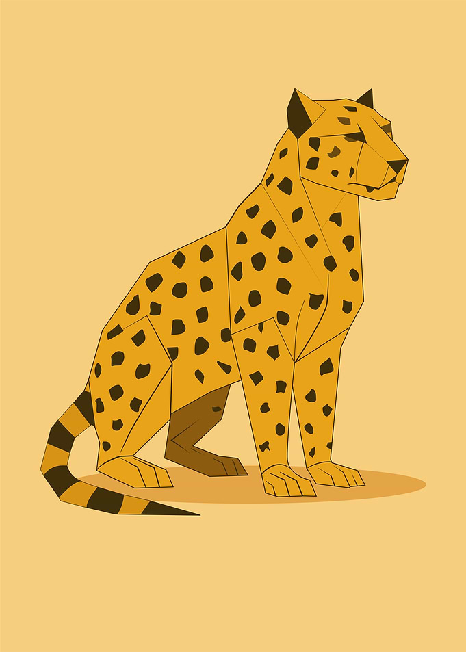 Geometric jaguar Illustration